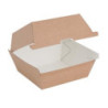 Small Compostable Hamburger Boxes 112mm - Pack of 150 Kraft Fiesta