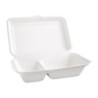 Zweikammer-Bagasse-Kompostierbare Boxen 253 mm - Packung mit 200