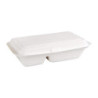 2-Compartment Bagasse Compostable Boxes 253 mm - Pack of 200