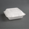 3-Fächer-Bagasse-Kompostierbare Schachteln 201mm - Packung mit 200