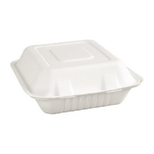 3-Fächer-Bagasse-Kompostierbare Schachteln 201mm - Packung mit 200