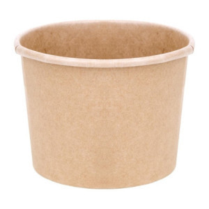 Soup Pots 340 ml 98 mm - Pack of 500 in Kraft Cardboard