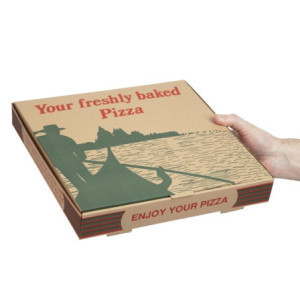 Compostable Printed Pizza Boxes 311mm - Pack of 100 by FourniResto