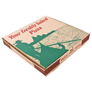 Compostable Printed Pizza Boxes 311mm - Pack of 100 by FourniResto