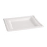 Compostable square plates made of bagasse 204mm - Pack of 50, eco-friendly and recyclable.