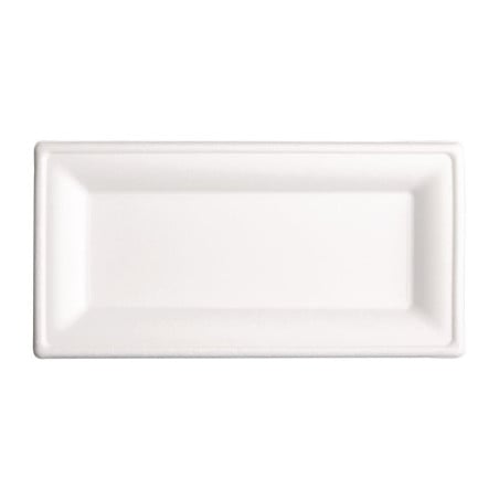 Assiettes Rectangulaires Compostables Bagasse 258mm