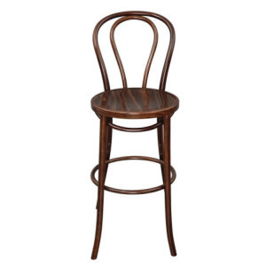 High Bistro Stool Bent Wood Walnut Exceptional Quality