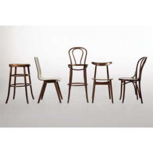 High Bistro Stool Bent Wood Walnut Exceptional Quality