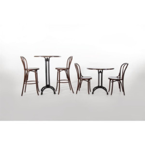 High Bistro Stool Bent Wood Walnut Exceptional Quality