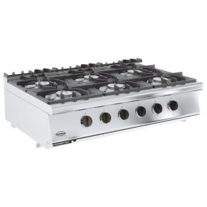 Stove with 6 burners Power 6500W - Professional Cooking