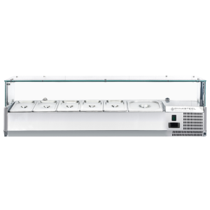 Saladette Gekühlt Verglast GN 1/3 und 1/2 - Dynasteel Effizient