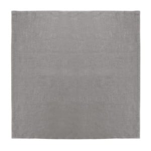 Grey linen table napkins 400 x 400 mm - Set of 12 - Olympia