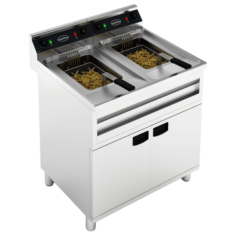 Electric fryer on Chest 2 x 12 L - 2 x 9000 W - Capacity 24 L - Combisteel