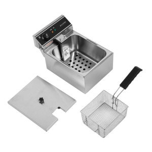 Professional Deep Fryer 10 L 3000 W Stainless Steel — Thermostat