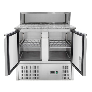 Refrigerated Pizza Cabinet 2 Doors - 5 GN 1/6 Pans Dynasteel | Fourniresto