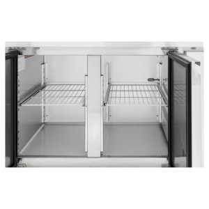 Refrigerated Table 2 Doors GN1/1 - Depth 700 with Backsplash - Dynasteel