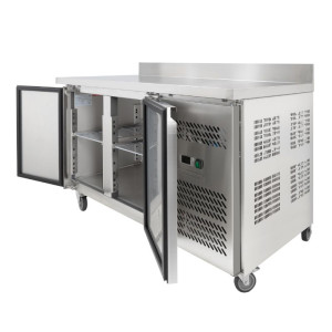 2-Door GN1/1 Refrigerated Table - Depth 700 with Backsplash - Dynasteel