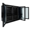 Rückkühlschrank 328 L 3 Glastüren Schwarz