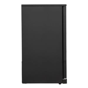 Rückkühlschrank 328 L 3 Glastüren Schwarz