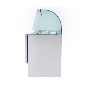 Saladette Kühlschrank 4 GN 1/1 - 3 Glastüren - Dynasteel