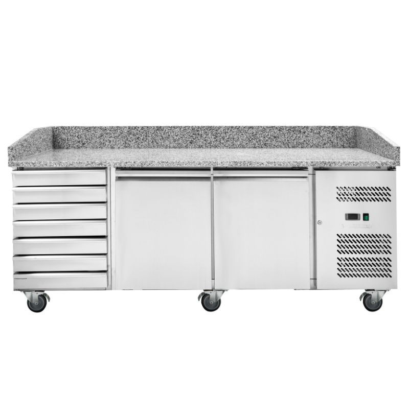 Pizza Cabinet 600x400 2 Doors and 7 Drawers Dynasteel - Pizza Preparation