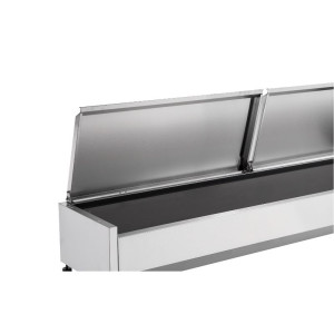 Saladette Réfrigérée à Poser Couvercle Inox - 9 x GN 1/3 - Dynasteel