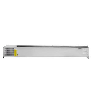 Saladette Réfrigérée à Poser Couvercle Inox - 9 x GN 1/3 - Dynasteel