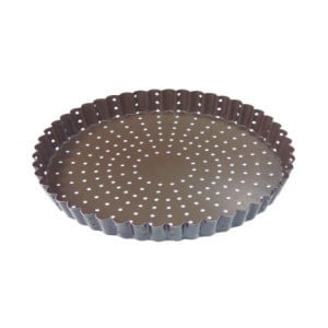 Geriffelte perforierte antihaftbeschichtete Tortenform Ø260 mm - Gleichmäßiges Backen