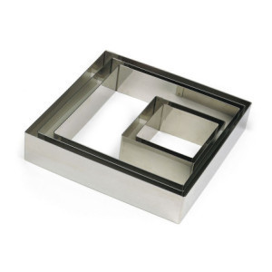 Quadratische Edelstahlform 80x80 mm - Gobel, professionelles Backutensil