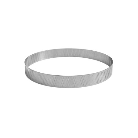 Perforated Stainless Steel Tart Ring - Ø220mm H35mm Gobel