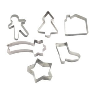 Ausstechformen Kleine Weihnachtsplätzchen aus Edelstahl - Set von 6, Gobel