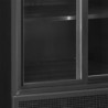 TEFCOLD Refrigerated Display Case 2 Black Glass Doors 707 L