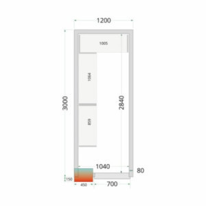 Paneel für Kühlraum 1200x3000x2120 TEFCOLD: Isolierung 80mm & Einfache Montage