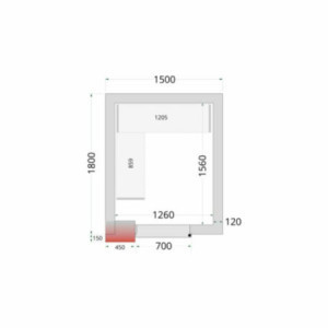 Panel for Cold Room 1500x1800x2200 mm TEFCOLD