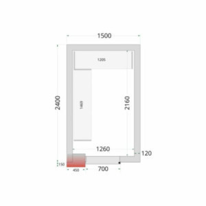 Panneau Chambre Froide 1500x2400x2200 - Isolation Polyuréthane & Assemblage Facile