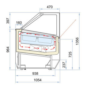 Millenium-Eisvitrine - 16 x 5 L CombiSteel - Effiziente professionelle Ausrüstung