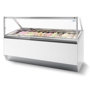 Millenium Ice Cream Display Case - Combisteel Refrigerated 16 tubs - LED