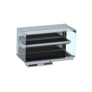 Cubical Drop-In Heated Display with Vitroceramic Plate - L 1440 x D 720 mm - CombiSteel