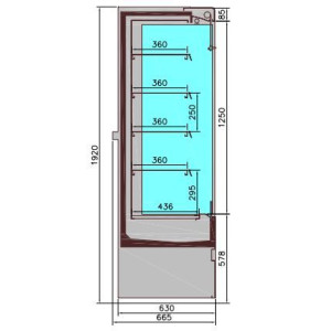 Jamie Wandkühlvitrine - CombiSteel 2,4 m² | Leistungsstark & Elegant