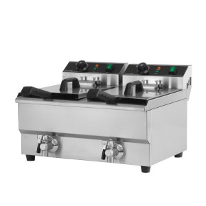 Professional Fryer 2 x 13 L with Drainage - Dynasteel: Performance and durability for your kitchen