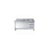 Stainless Steel Low Cabinet CombiSteel - 2 Doors and 3 Drawers