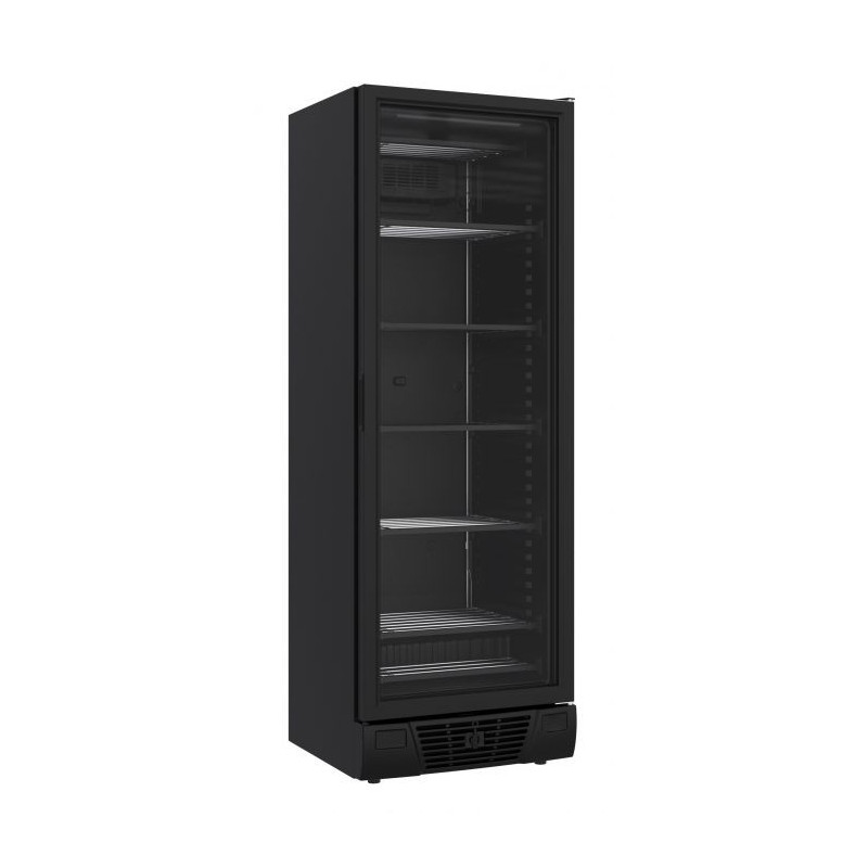 Schwarzer Negativ-Kühlschrank - Glastür - 382L - CombiSteel