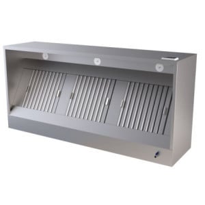 Hotte Murale Cubique Complète 2000 mm LED Variateur - CombiSteel