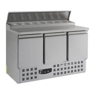 Refrigerated Saladette 3 Doors - 8 GN 1/6 Pans - 392 L CombiSteel