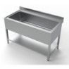 Plonge 1 Stainless Steel Sink - Backsplash and Shelf 1400x700 mm