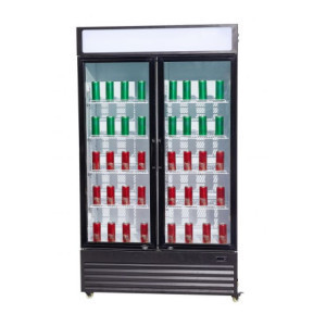 Refrigerated Beverage Display Case 2 Glass Doors - 750 L