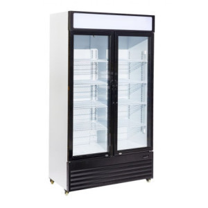 Refrigerated Beverage Display Case 2 Glass Doors - 750 L