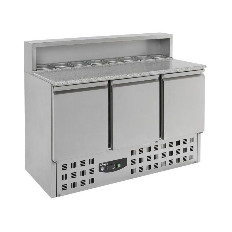 Refrigerated Pizza Cabinet with 3 Doors - CombiSteel: Optimal storage for pizza ingredients