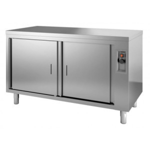 Heated Stainless Steel Cabinet - CombiSteel: Keeps warm, 2 Roll-Up Doors