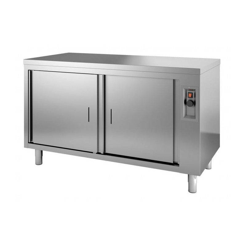 Heated Stainless Steel Cabinet - CombiSteel: Keeps warm, 2 Roll-Up Doors